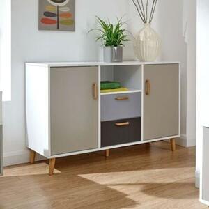 Multi Colored Wooden Large 2 Doors Sideboard