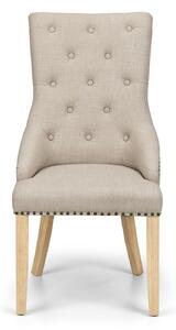 Loire Oatmeal Fabric Button Back Dining Chair