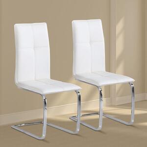 Opus White Faux Leather Dining Chair Set of 2