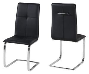 Opus Black Faux Leather Dining Chair Set of 2
