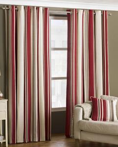 Broadway Readymade Lined Eyelet Curtains Raspberry