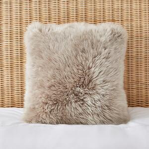Dorma Natural Sheepskin Square Cushion Cream
