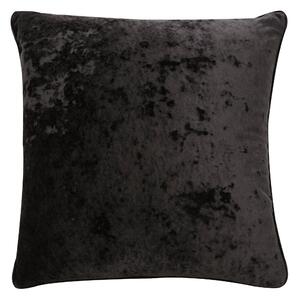 Crushed Velour Cushion Black