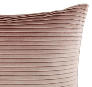 Folded Velvet Cushion - Blush