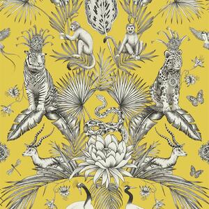 Belgravia Decor Menagerie Animal Smooth Yellow Wallpaper