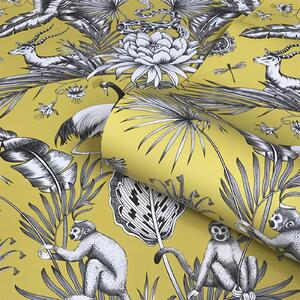 Belgravia Decor Menagerie Animal Smooth Yellow Wallpaper