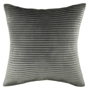 Folded Velvet Cushion - Grey