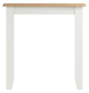 Grantham Oak Top Square Dining Table In White