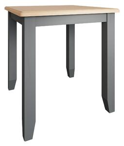 Grantham Oak Top Square Dining Table In Grey