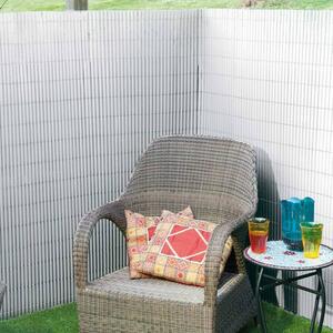 Nature Double Sided Garden Screen PVC 1x3m White