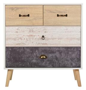 Nordic 4 Drawer Chest Brown and Grey
