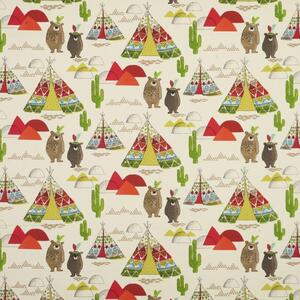 Tipi Curtain Fabric Rouge