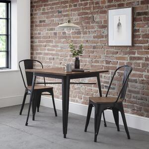 Grafton 4 Seater Square Dining Table Brown