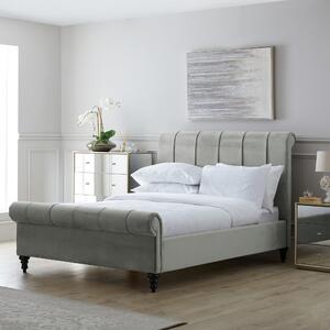 Classic Pleated Bed Grey