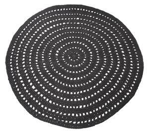 LABEL51 Carpet Knitted Cotton Round 150 cm Black