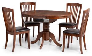 Cantebury Dining Table with 4 Chairs Brown and Black