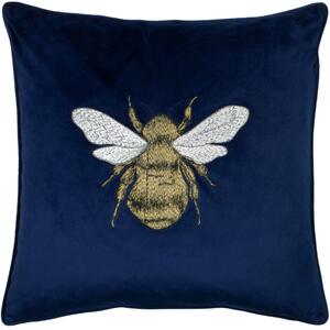 Hortus Bee Cushion Navy Blue/Yellow