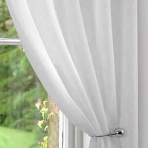 Fineweave Ready Made Single Voile Curtain White