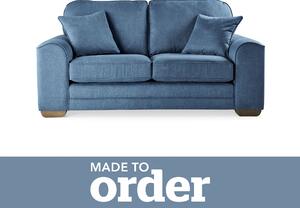 Morello 2 Seater Sofa Brushed Plain Fabric Blue