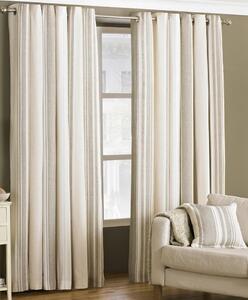 Broadway Readymade Lined Eyelet Curtains Coffee