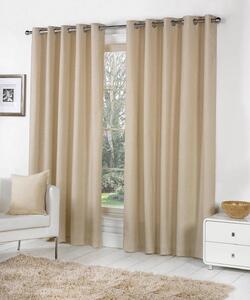 Sorbonne Ready Made Eyelet Curtains Natural