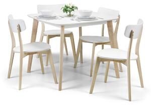 Casa Dining Table with 4 Chairs White