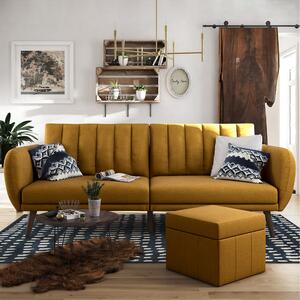 Brittany Linen Sofa Bed Yellow
