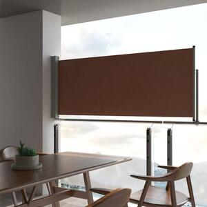 Patio Retractable Side Awning 100x300 cm Brown