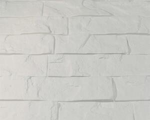 Innovera Decor PVC Seamless 3D Design Cladding Panel (Ledge Stone - White, Set of 6)