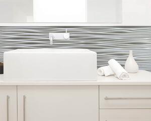 Innovera Decor 3D Design Wall Tile - Kitchen Splashback Cladding Panels (Wilderness - Nickel, set of 6)