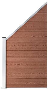 Fence Panel WPC 95x(105-180) cm Brown