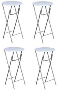 Bar Tables 4 pcs with MDF Tabletop White