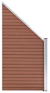 Fence Panel WPC 95x(105-180) cm Brown