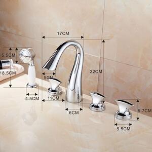 Chrome Plated Bathroom Tap & Hand Shower Set