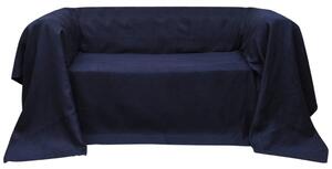 Micro-suede Couch Slipcover Navy Blue 140 x 210 cm