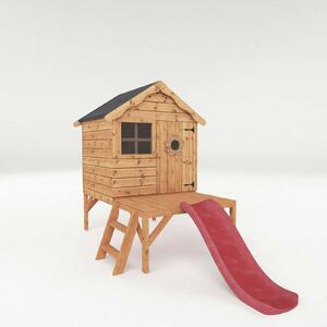Mercia 7ft x 9'4ft Snug Wooden Playhouse Tower and Slide