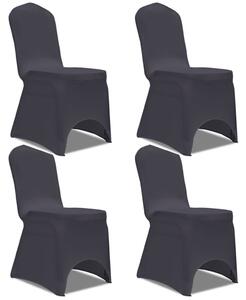 Stretch Chair Cover 4 pcs Anthracite