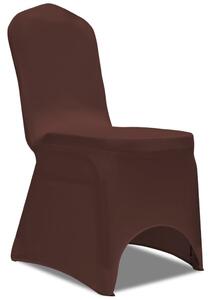 Stretch Chair Cover 6 pcs Brown