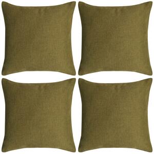 Cushion Covers 4 pcs Linen-look Green 50x50 cm
