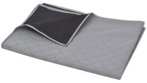 Picnic Blanket Grey and Black 100x150 cm
