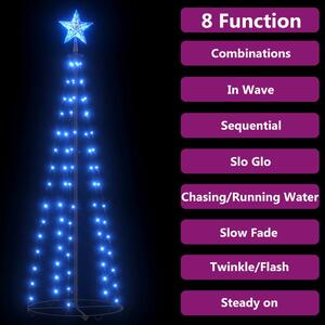Decoration Blue LED Christmas Cone Tree