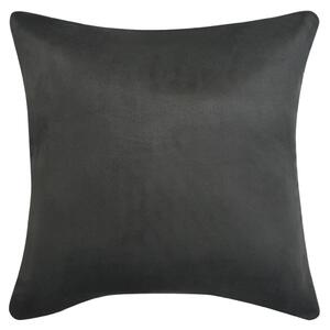 Cushion Covers 4 pcs 40x40 cm Polyester Faux Suede Anthracite