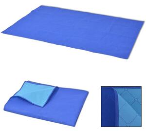 Picnic Blanket Blue and Light Blue 100x150 cm