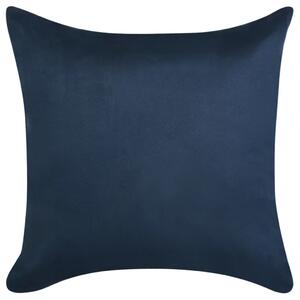 Cushion Covers 4 pcs 40x40 cm Polyester Faux Suede Navy