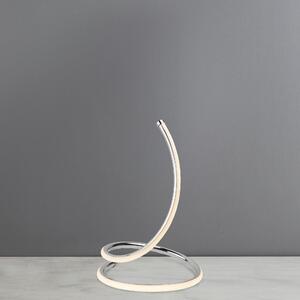 Roccaraso Integrated LED Swirl Table Lamp Chrome and White