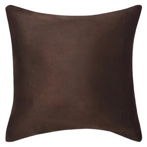 Cushion Covers 4 pcs 40x40 cm Polyester Faux Suede Brown