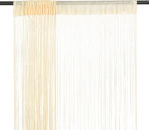 String Curtains 2 pcs 100x250 cm Cream