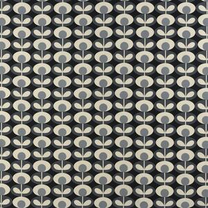 Orla Kiely - Oval Flower Fabric Cool Grey