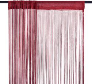 String Curtains 2 pcs 100x250 cm Burgundy