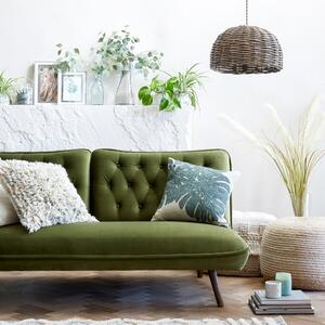Elodie Velvet Sofa Bed Green